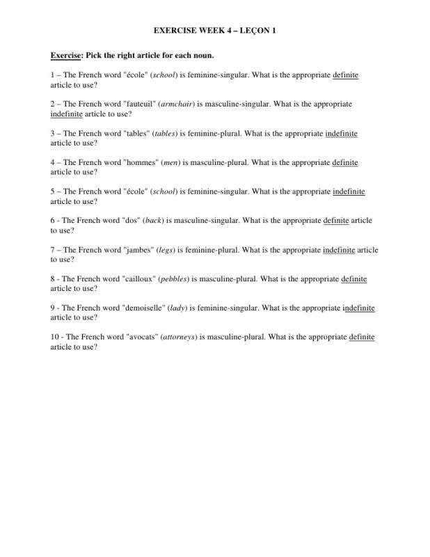 French Worksheets For Grade 7 | Free Worksheets Samples