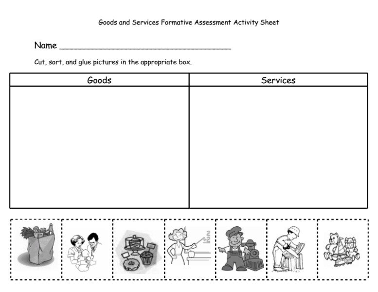 Goods And Services Worksheets Worksheets For All