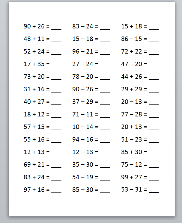 Hard Math Worksheets