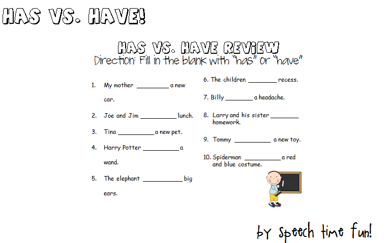 Has Have Had Worksheets The Best Worksheets Image Collection