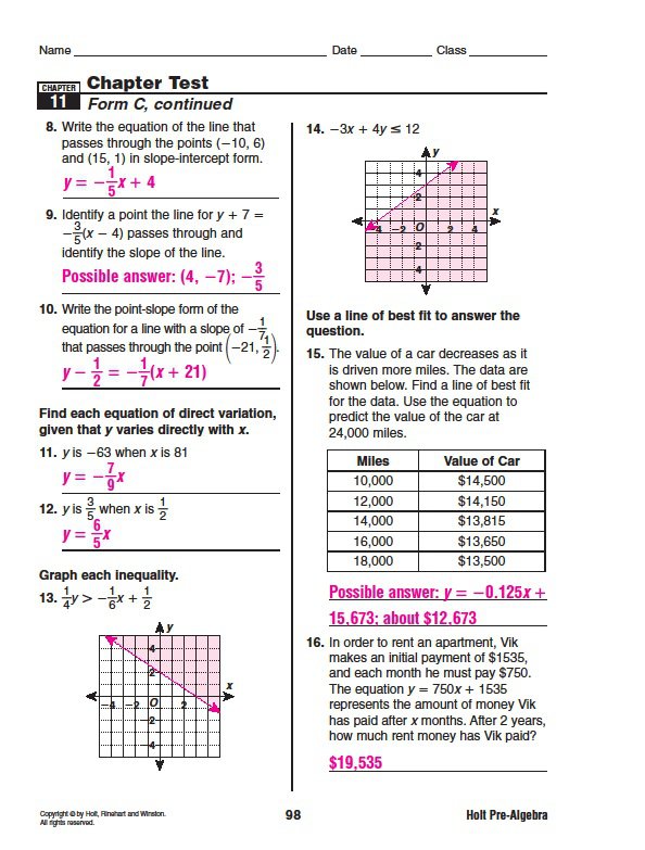 Holt Mcdougal Algebra 2 Worksheet Answers Free Worksheets Library
