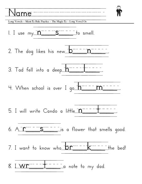 Long Vowel Silent E Worksheets Worksheets For All