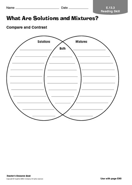 Worksheets Mixtures And Solutions