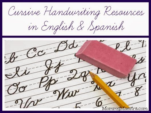 Mommy Maestra  Cursive Learning Resources In English And Spanish