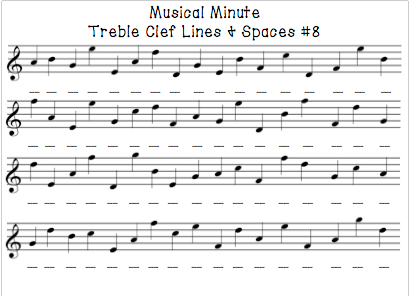 Musical Minute | Free Worksheets Samples
