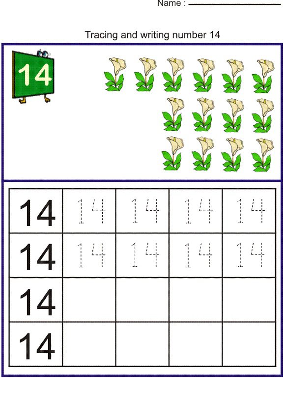 Number 14 Worksheets Printable Free Worksheets Samples Number 14 Worksheets Printable Free Worksheets Samples
