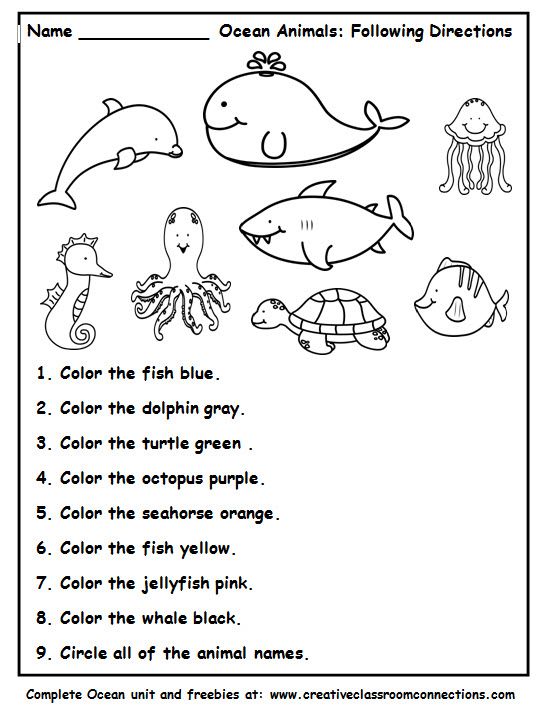 Oceans Worksheets For Kindergarten Worksheets For All