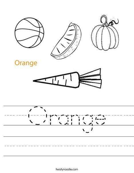 Orange Worksheet