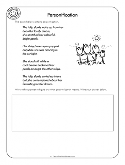 Personification Worksheets 6th Grade Worksheets For All