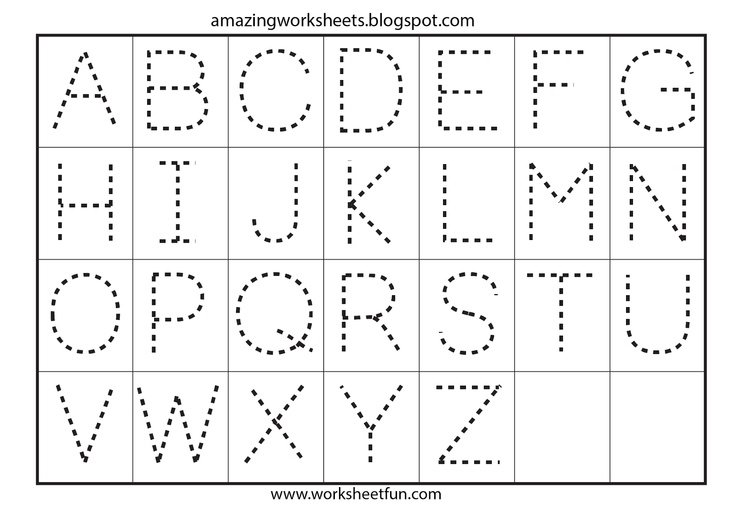 Pictures Traceable Alphabet Worksheets A Z