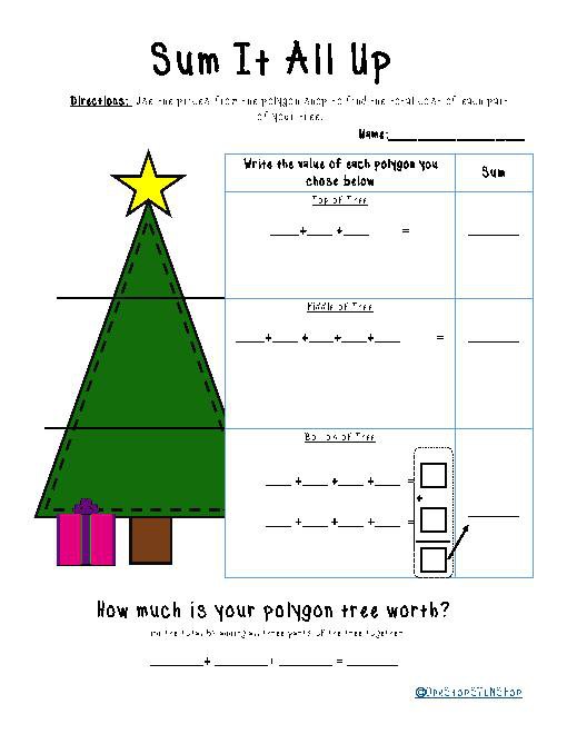 Polygon Christmas Tree  A Money And Geometry Activity