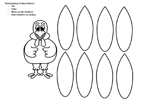 Print Out This Turkey Pattern Worksheet To Cut And Glue Together