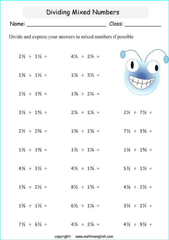 Printable Math Worksheets For Grade 6 Worksheets For All | Free