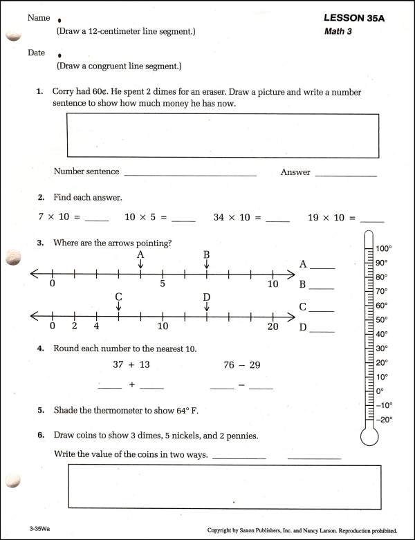 Printables  Saxon Math 3rd Grade Worksheets  Agariohi Worksheets
