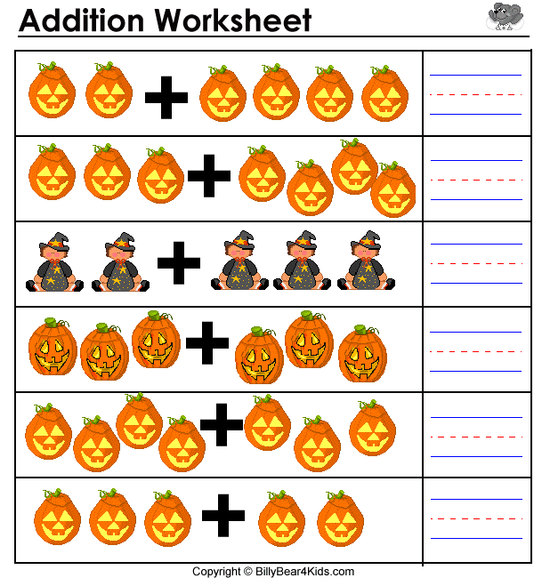 Pumpkin Math Sheet Worksheets For All