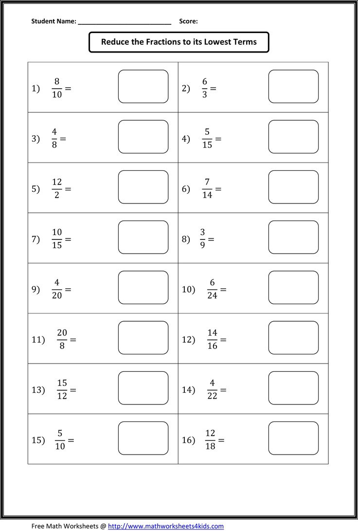 Reduce Fractions Worksheet  Fractions  Stevessundrybooksmags Free