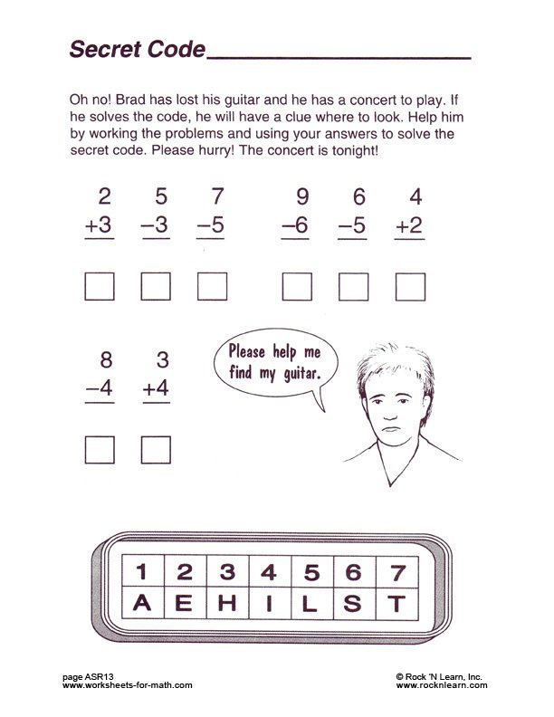 S Day Secret Code Worksheets