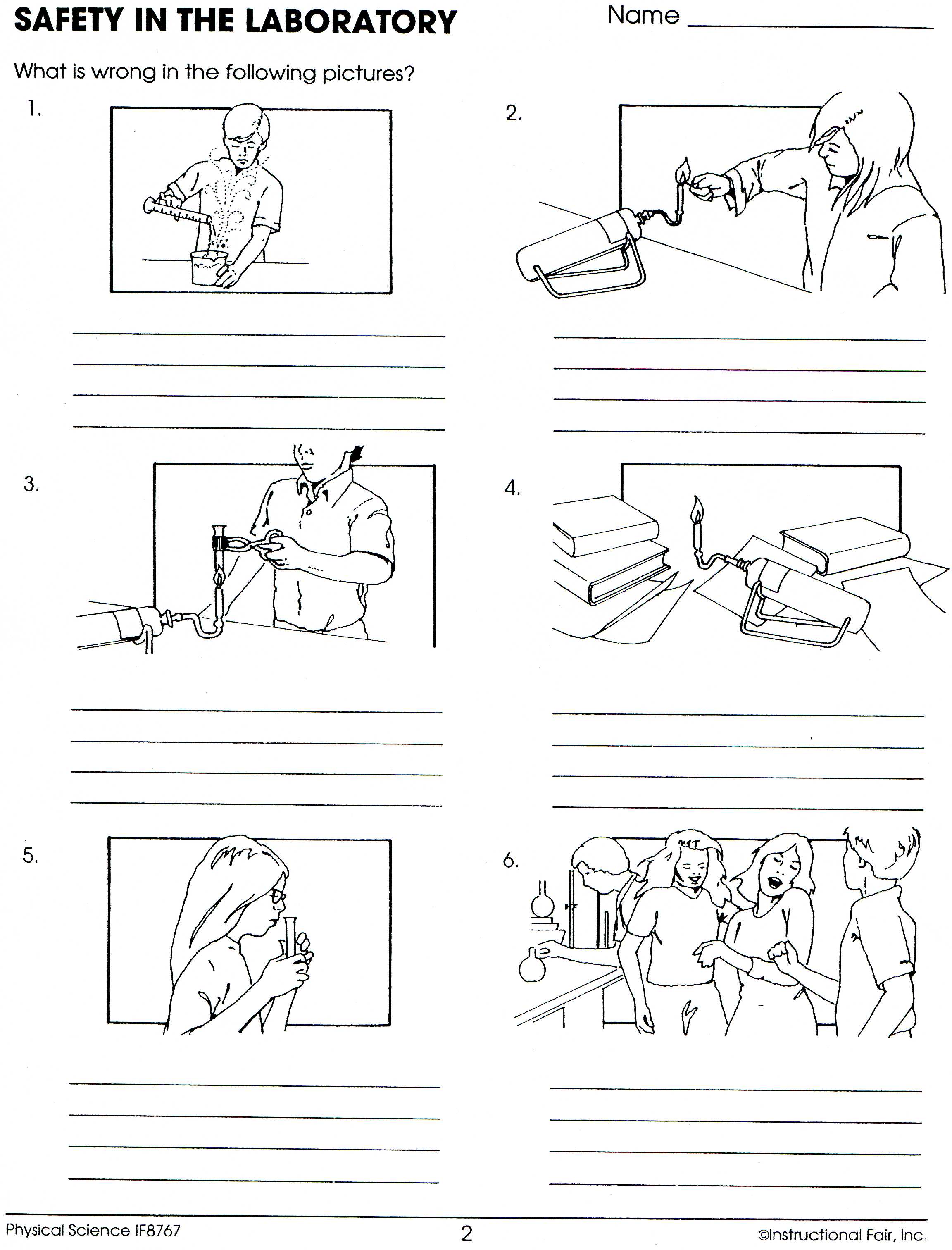 Science Safety Worksheet