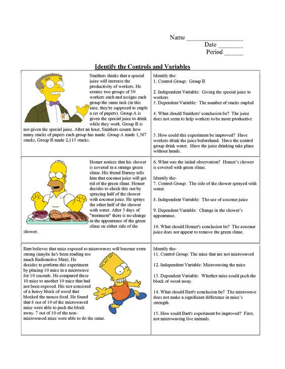 Scientific Method Spongebob Worksheet Answers