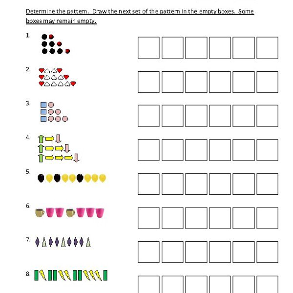 Second Grade Growing Patterns Worksheet 05 â One Page Worksheets | Free