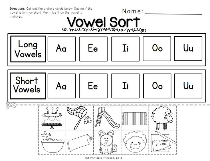 Short And Long Vowel Activities, Picture Cards, Worksheets