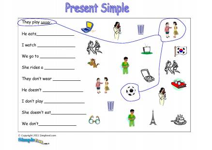Simple Present Tense Worksheets Kids