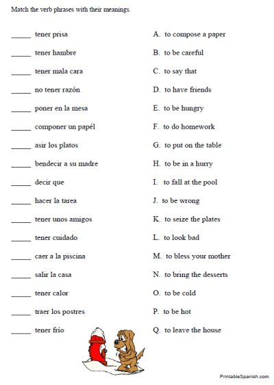 Spanish Verb Conjugation Worksheets Worksheets For All