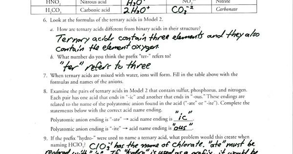 Super Naming Acids And Bases Worksheet Answers