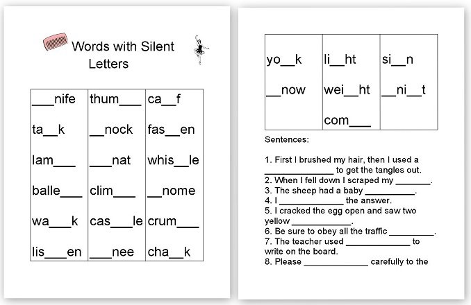 The Homeschool Den  Spelling  Silent Letters