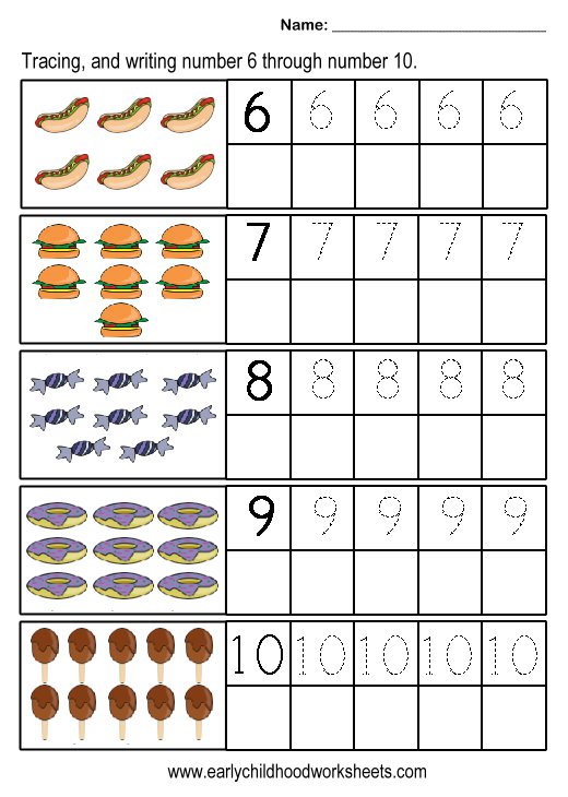 Tracing And Writing Numbers Worksheets