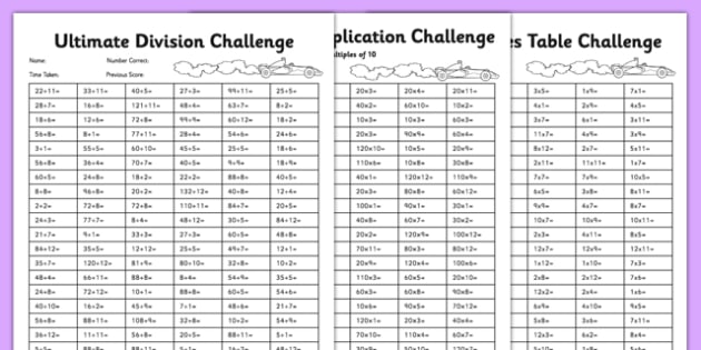 Ultimate Multiplication And Division Worksheet   Activity Sheet