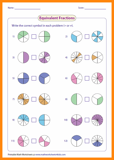 2+ Fractions Worksheets Grade 4