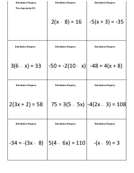 2 Step Equations Worksheets 7th Grade Worksheets For All