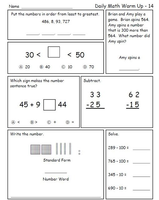 Common Core Math 2nd Grade Worksheets