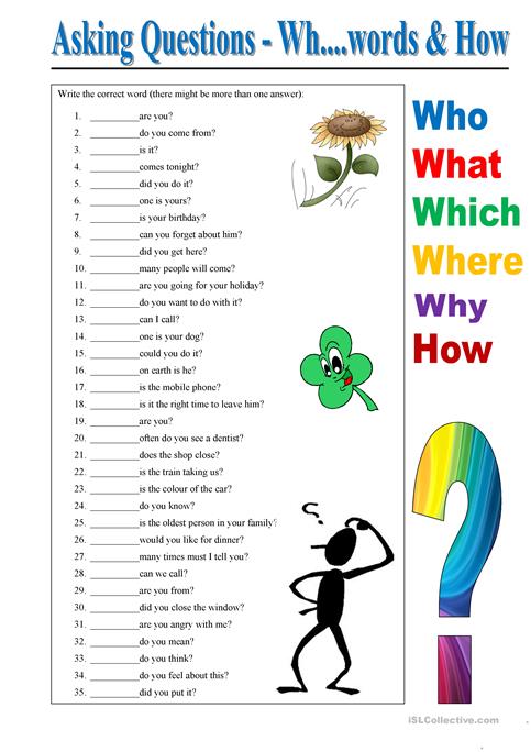 Asking Questions Worksheet