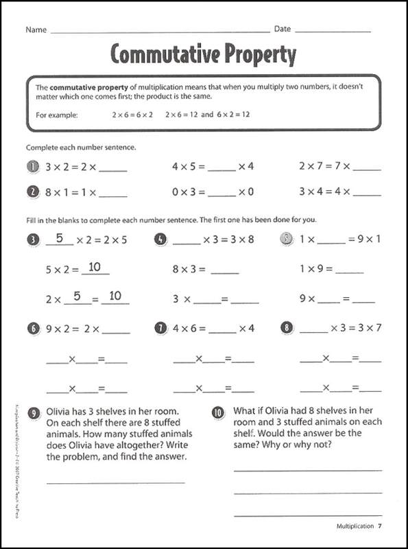 Associative Property Of Multiplication Worksheets Grade 3