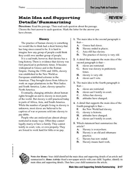 Awesome Collection Of Main Idea Worksheets For 6th Grade For