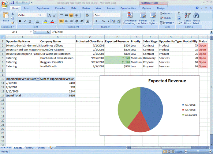 Building Excel 2007 And Excel Services Dashboards By Consuming Two