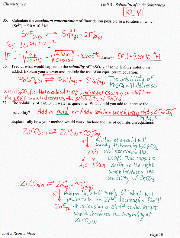 Chemistry Unit 4 Worksheet 2 Answers Worksheets For All