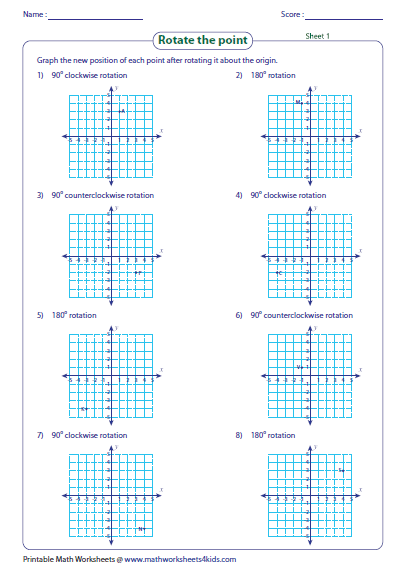 Collection Of Solutions Rotation Worksheets In Worksheet