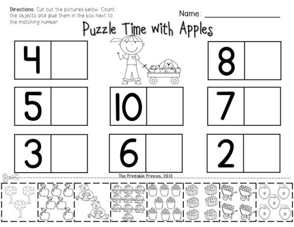 Cut And Paste Math Pages Worksheets For All