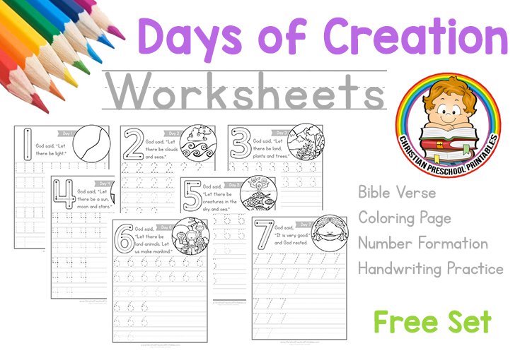 Days Of Creation Worksheets