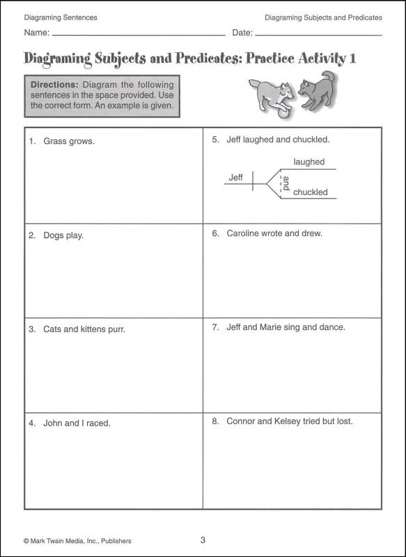 Diagramming Sentences Worksheets With Answers Worksheets For All
