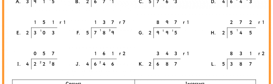 Division Worksheets Ks2 Bus Stop Method