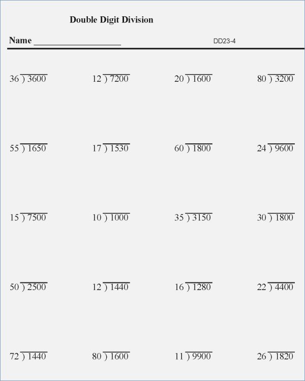 Double Digit Division Worksheet The Best Worksheets Image