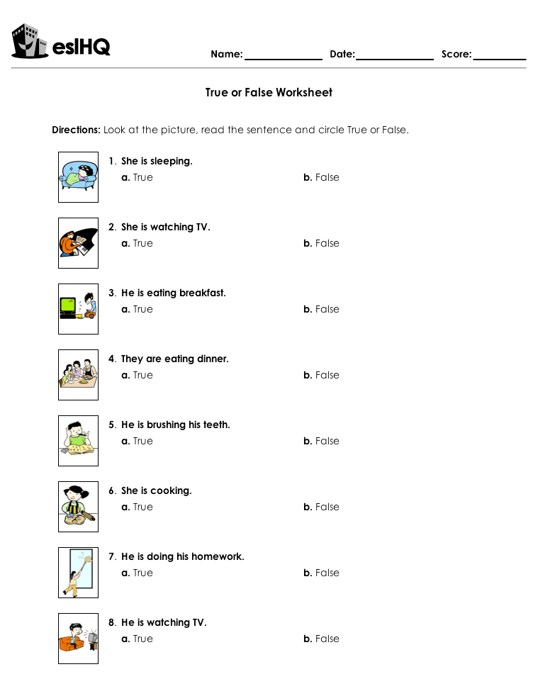 Esl Worksheets For Beginners Free The Best Worksheets Image | Free ...