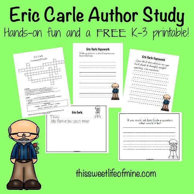 Free Eric Carle Author Study
