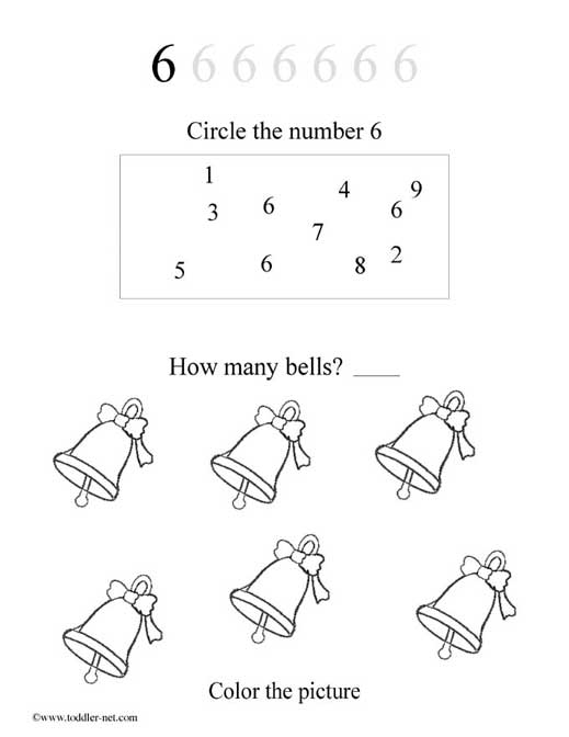 Free Number 6 Worksheet