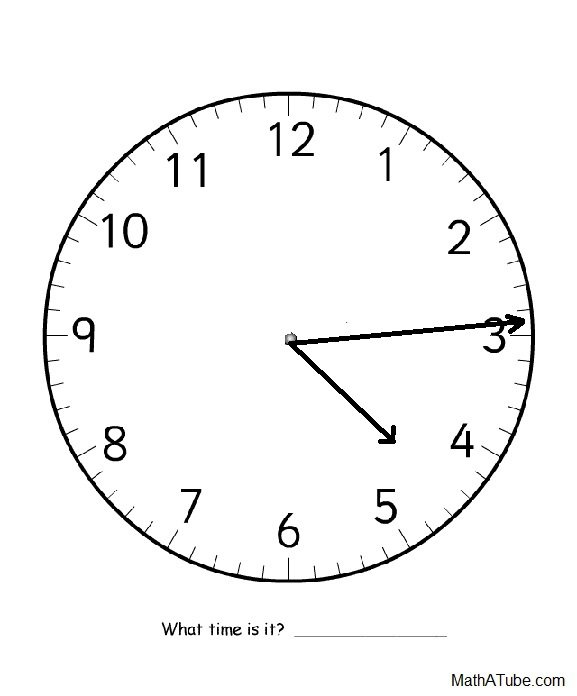Free Telling Time To The Quarter Hour Worksheets
