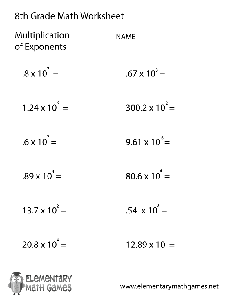 Function Worksheets 8th Grade Worksheets For All